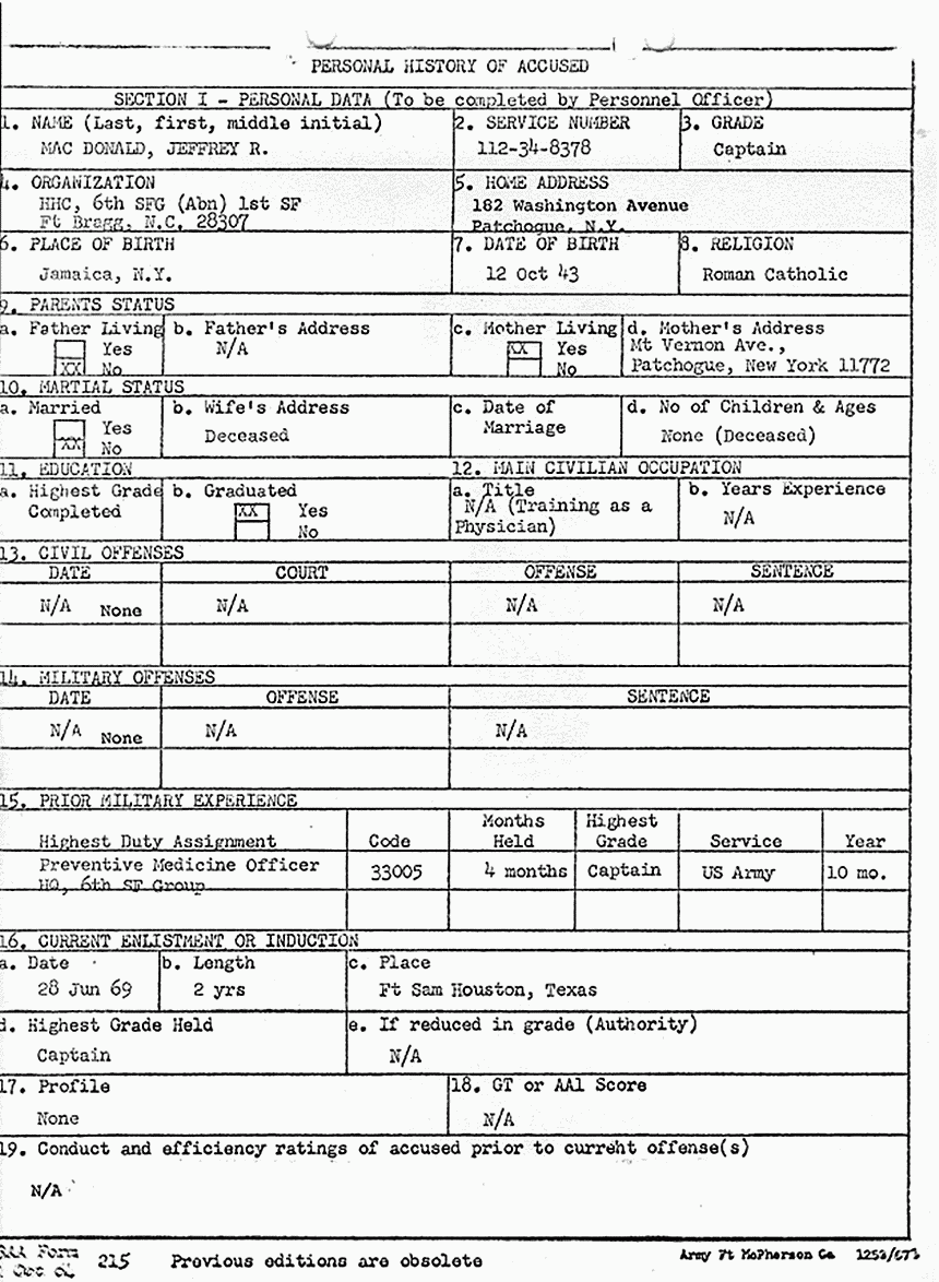 October 13, 1970: Article 32 final report of Col. Warren Rock, p. 14 of 18