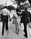 August 29, 1979: Freddy and Mildred Kassab leave the courthouse with Peter Kearns after the jury finds her son, Jeffrey MacDonald, guilty of the murders of his wife, Colette, and his daughters, Kimberley and Kristen