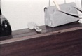 Purse and hairbrush of Colette MacDonald in dining room near kitchen of 544 Castle Drive