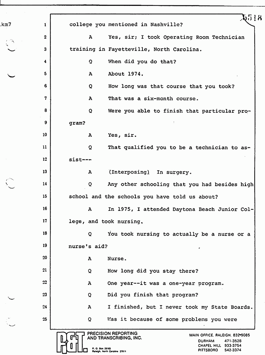 August 17, 1979: Helena Stoeckley, trial p. 5518