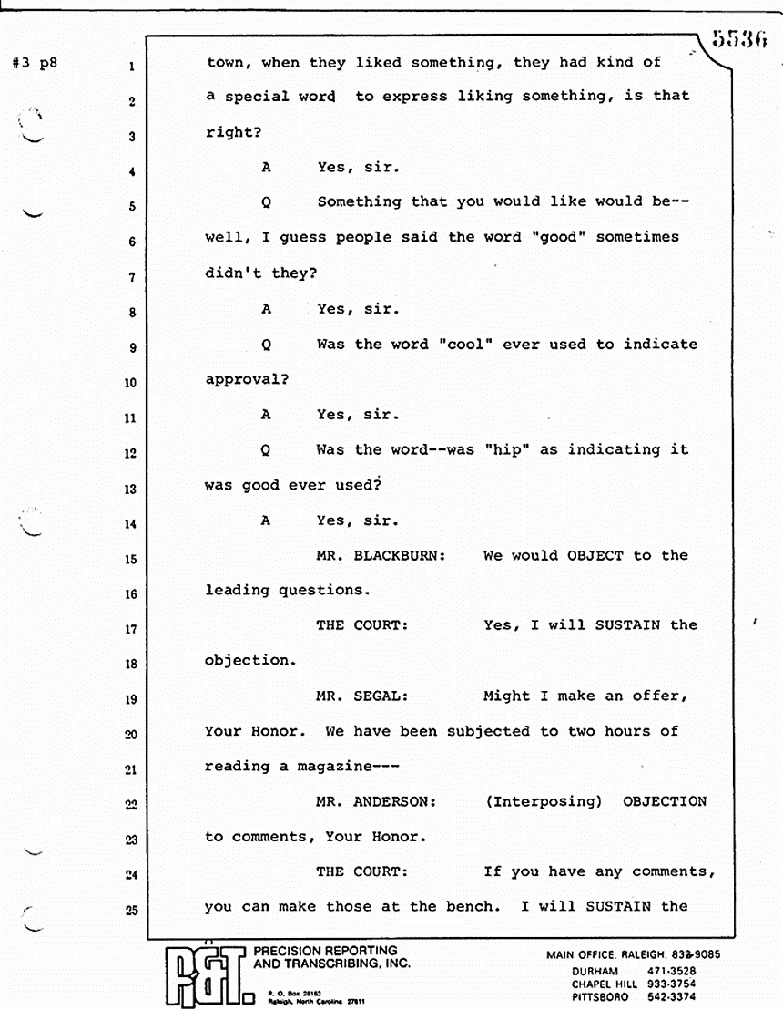 August 17, 1979: Helena Stoeckley, trial p. 5536