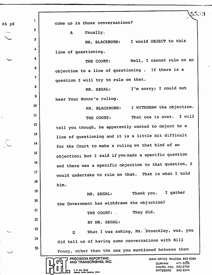 August 17, 1979: Helena Stoeckley, trial p. 5559