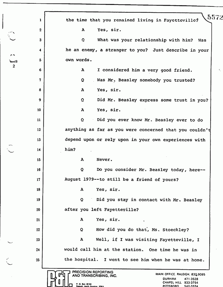 August 17, 1979: Helena Stoeckley, trial p. 5572
