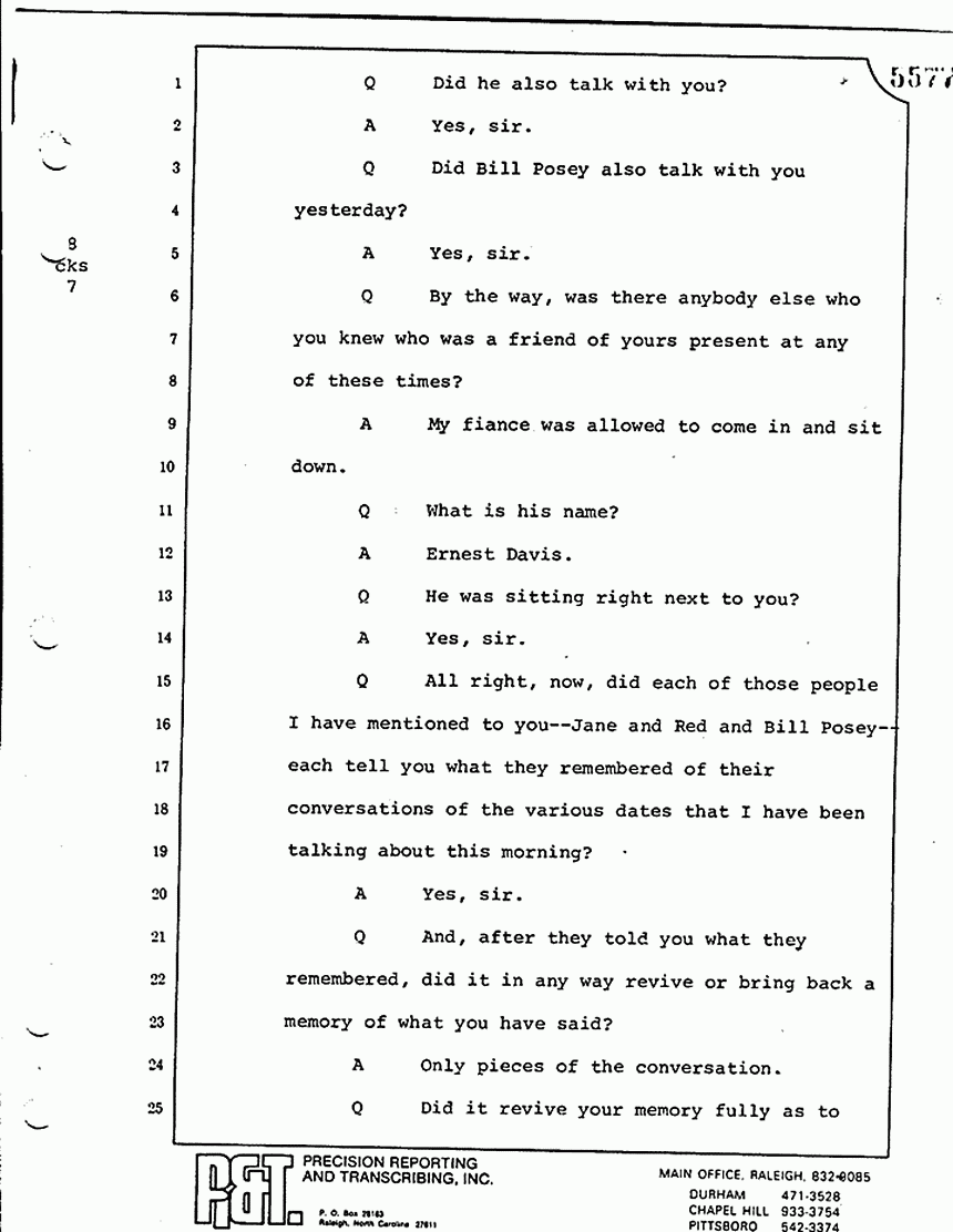 August 17, 1979: Helena Stoeckley, trial p. 5577