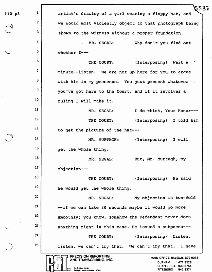 August 17, 1979: Helena Stoeckley, trial p. 5587