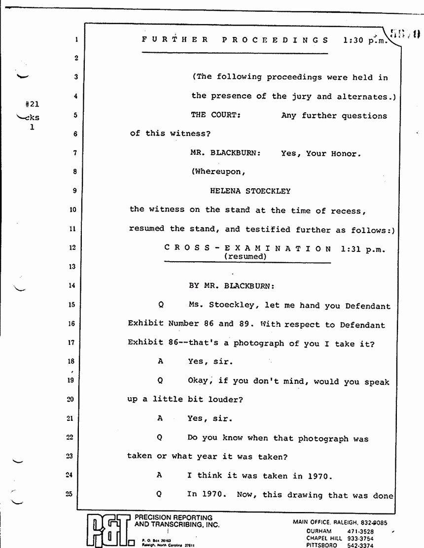 August 17, 1979: Helena Stoeckley, trial p. 5670