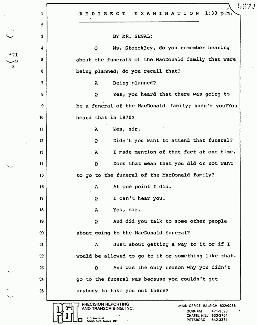 August 17, 1979: Helena Stoeckley, trial p. 5672