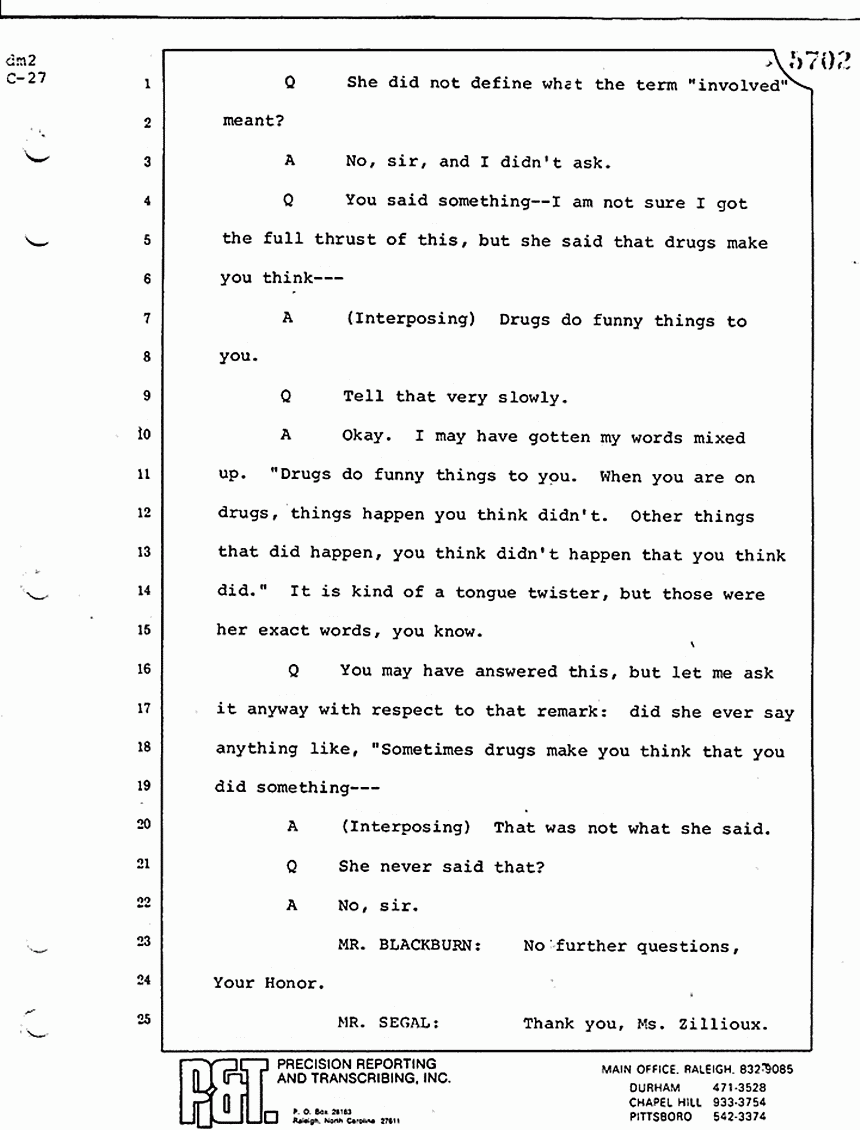 August 17, 1979: Jane Zillioux, trial p. 5702