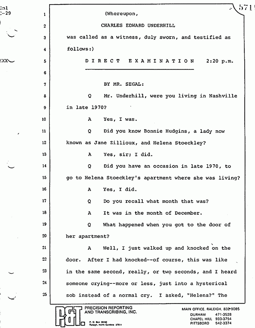 August 17, 1979: Charles "Red" Underhill, trial p. 5711