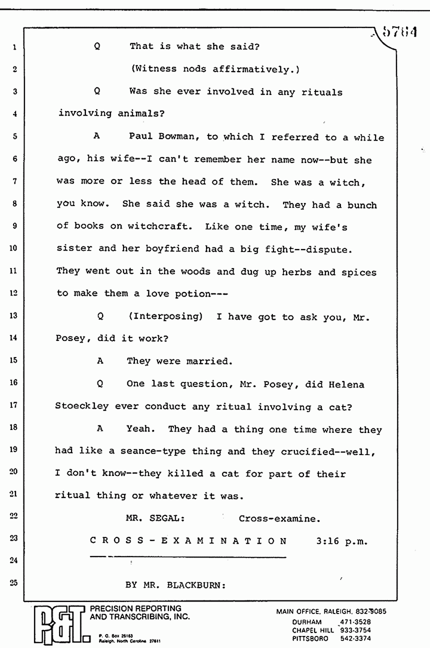 August 17, 1979: William Posey, trial p. 5764