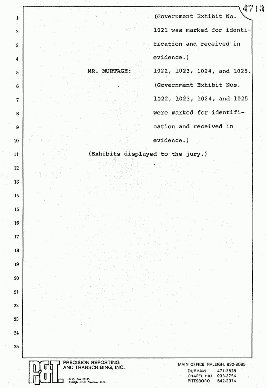 August 10, 1979: Reading of Jeffrey MacDonald's statements and Esquire magazine articles at trial, p. 104 of 151
