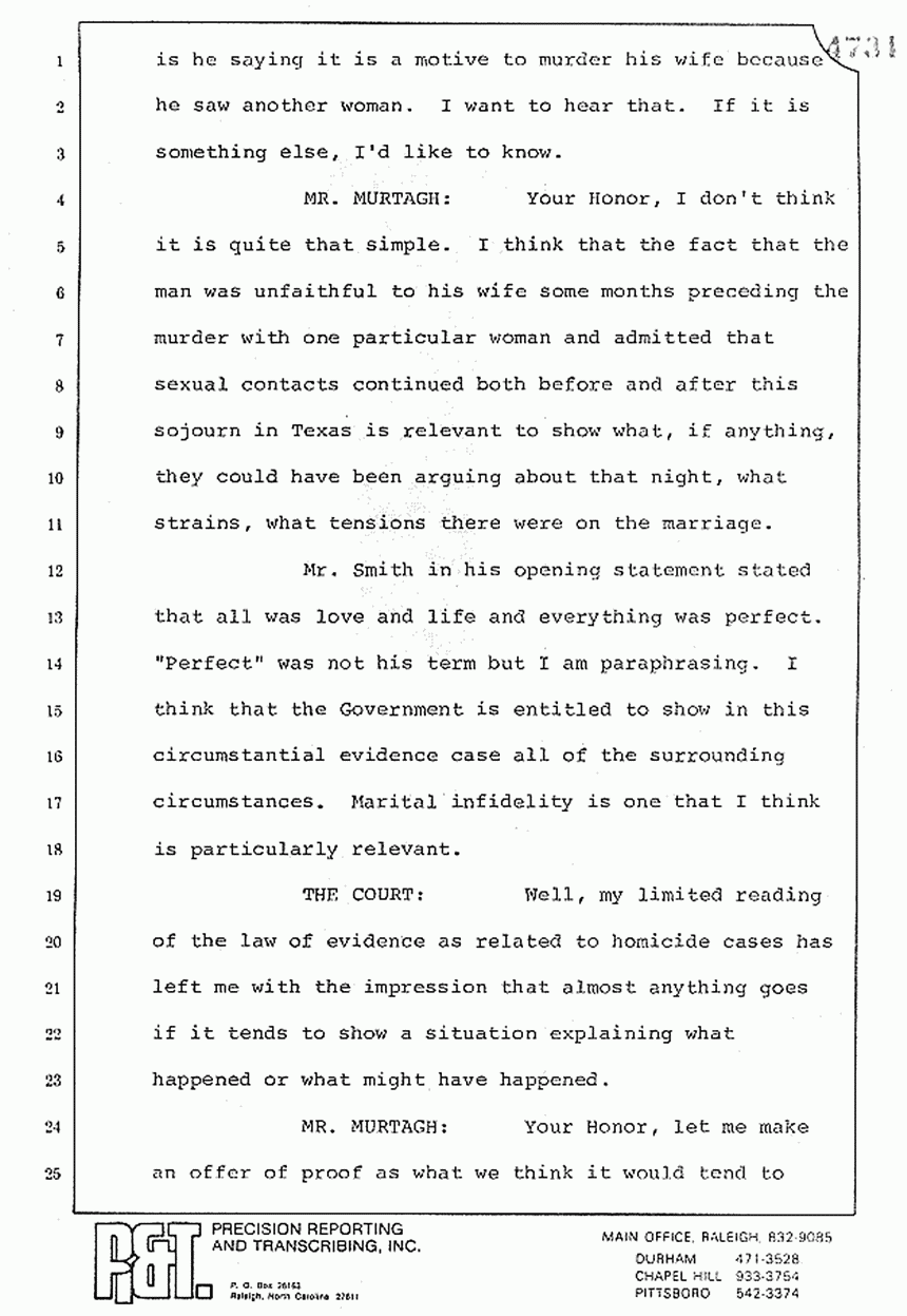 August 10, 1979: Reading of Jeffrey MacDonald's statements and Esquire magazine articles at trial, p. 122 of 151