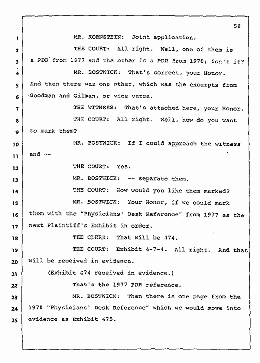 Los Angeles, California Civil Trial<br>Jeffrey MacDonald vs. Joe McGinniss<br><br>July 30, 1987:<br>Plaintiff's Witness: Jeffrey MacDonald, p. 58